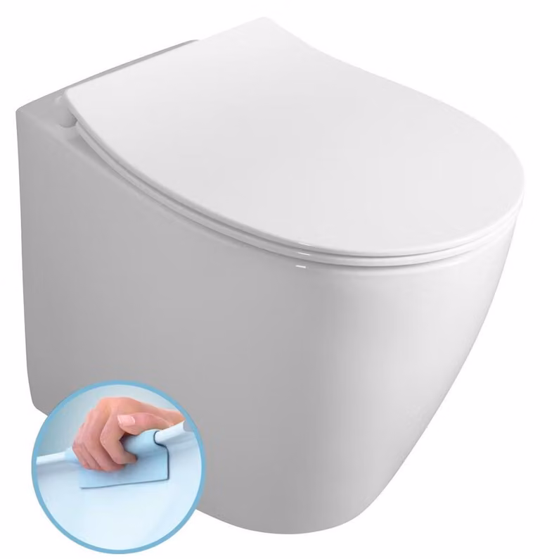 Vaso WC SENTIMENTI, senza bordo, 36x52 cm, scarico verticale/orizzontale, bianco