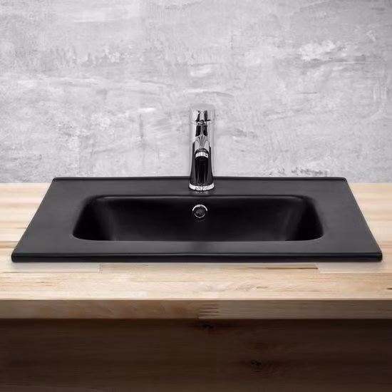 Cabina doccia in Vetroceramica nera, dimensioni 61x16,5x46 cm