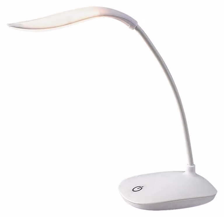 Lampada da scrivania moderna bianca regolabile per ufficio soggiorno dimmerabile USB colore neutro LED 2W BEDI Rabalux