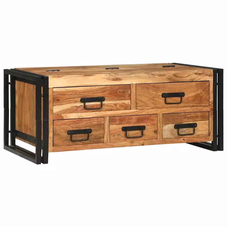 vidaXL Tavolino da salotto rettangolare in legno di acacia marrone