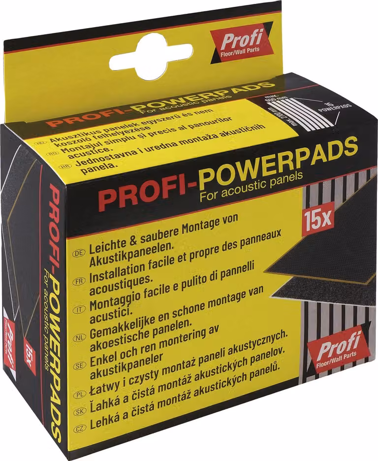 Power pad professionali per l'incollaggio di pannelli acustici, pad autoadesivi, 15 pezzi