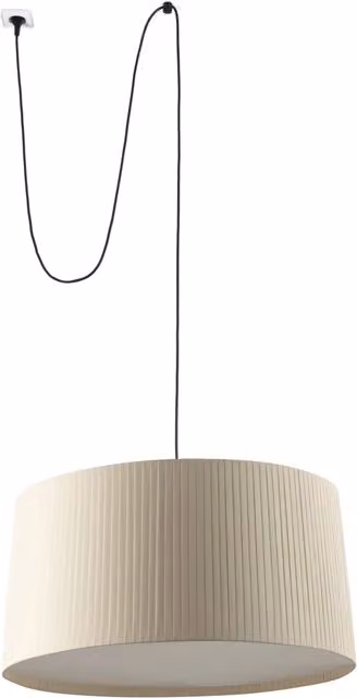 SAMBA 700 Lampada sospensione nera/beige con spina