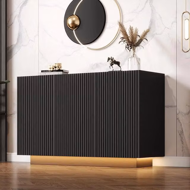 Buffet LED - Xylo - 120cm marmo nero Bluetooth
