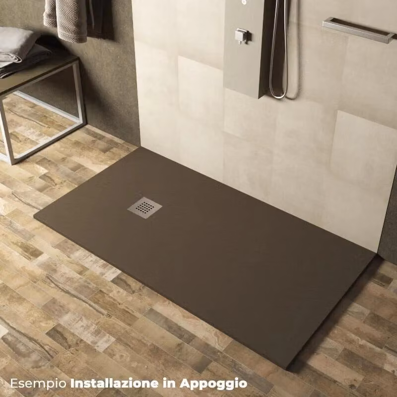 Piatto Doccia Rettangolare Pedrinelli Ardesia Stone Tortora L: 200 cm, P: 100 cm – 2