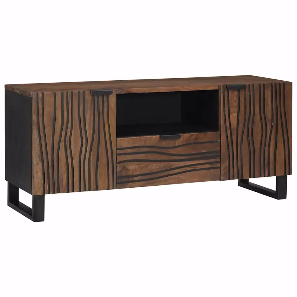 Unità TV moderna vidaXL in legno ingegnerizzato color noce, L 105 x P 33 x H 46 cm