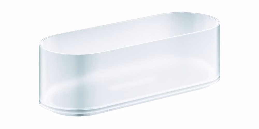 Piatto doccia Selezione 41037 per supporto 41035 vetro bianco