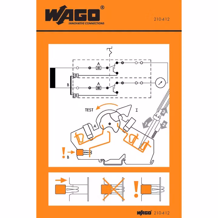 Etichetta di istruzioni WAGO 210-412