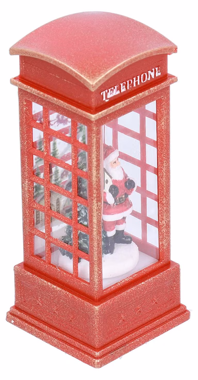Luce notturna a forma di Babbo Natale per telefono, dimensioni 5,2x5,2x12,1 cm, alimentata a batteria