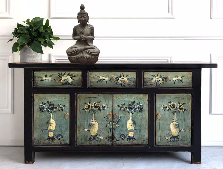 OPIUM OUTLET Mobile cassettiera cinese asiatico orientale, completamente assemblato