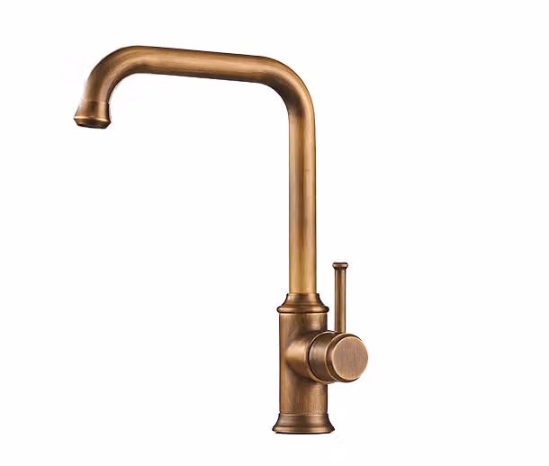 Rubinetto da cucina in ottone retrò POMONA DETTAGLIATO ottone LAUFERI