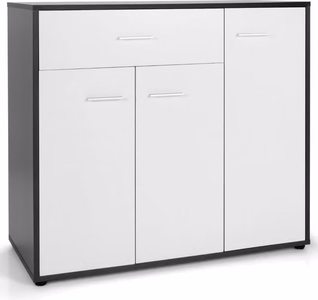 Mobile credenza moderno con cassetto 3 ante ripiano regolabile, Armadietto per cucina sala da pranzo 88x40x80cm