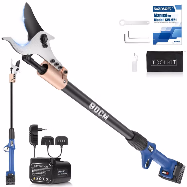 Potatura elettrica con manico estensibile - Lunghezza: 150 cm - Potenza: 1050 W