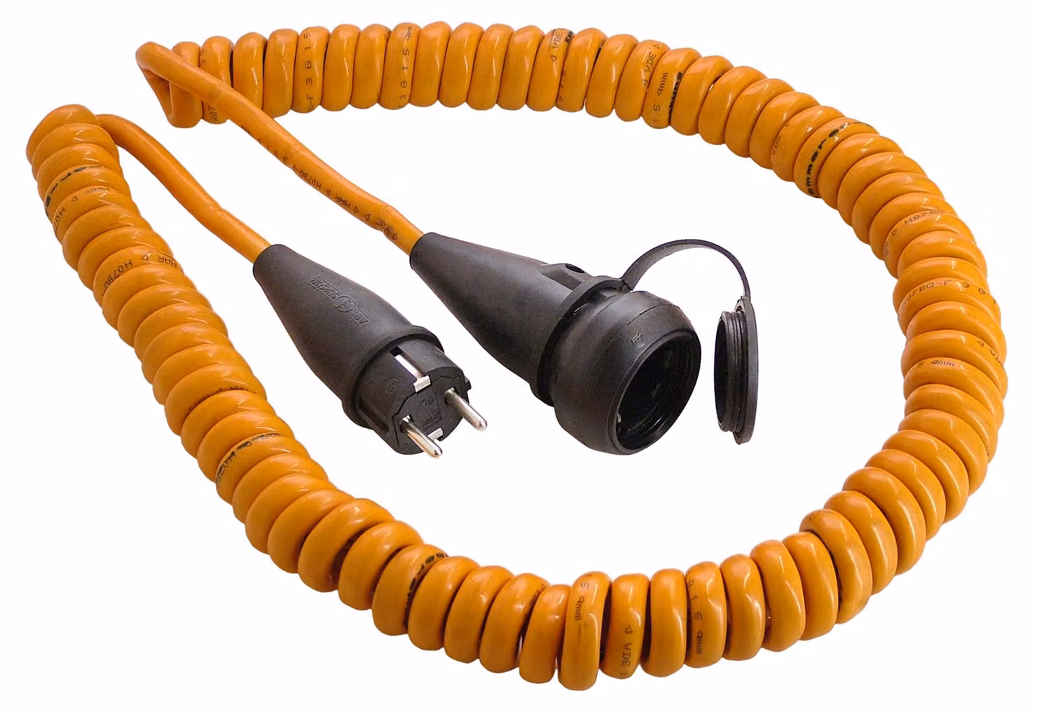 as-Schwabe 70415 Cavo di alimentazione arancione 5 m spina di rete tipo E+F spina di rete tipo F (70415)