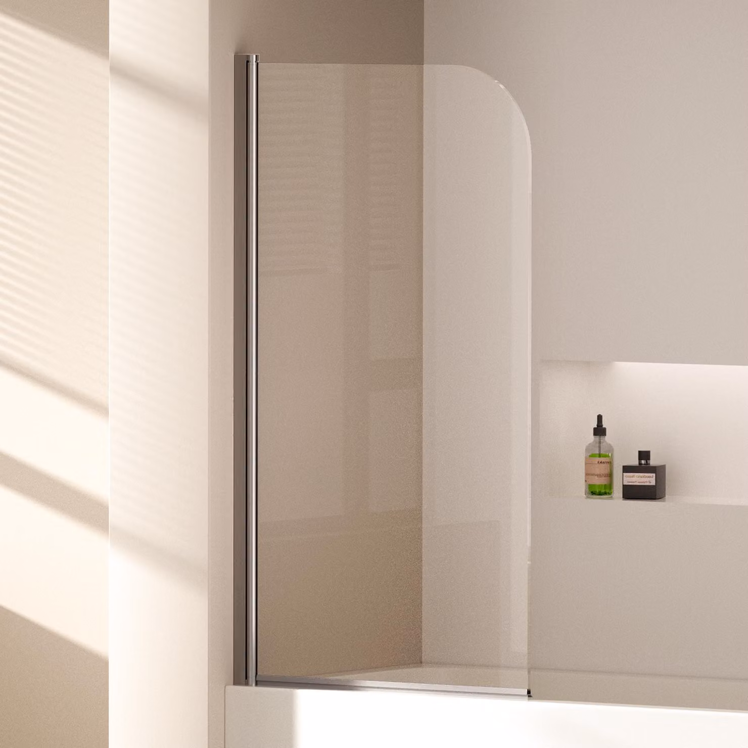 EMKE 70x140cm Parete divisoria per vasca da bagno Schermo pieghevole Cabina doccia Accessorio per vasca da bagno NANO rivestimento easy-clean