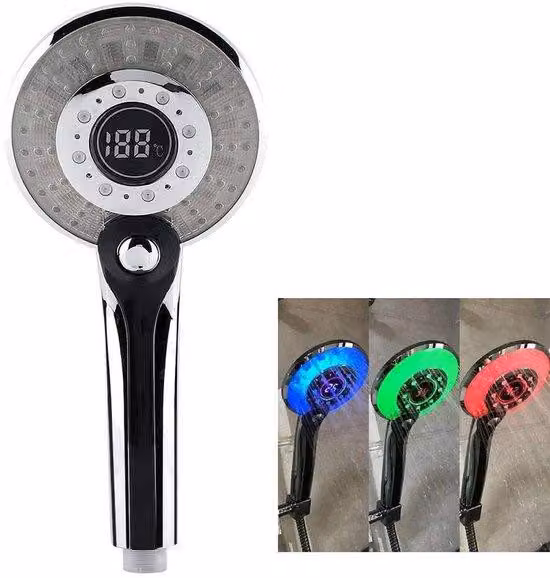 Soffioni doccia a pioggia con indicatore LED della temperatura e 3 modalità di getto