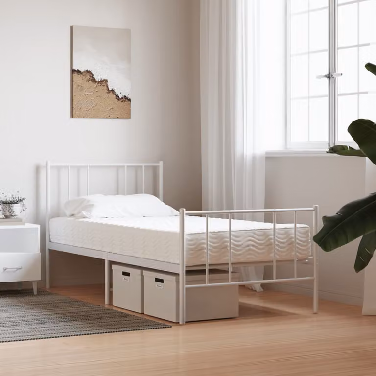 Materasso in Schiuma Bianco 80x220 cm Durezza H2 H3