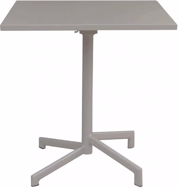 Tavolo da giardino moderno Vega GIORDANOSHOP in acciaio colore grigio L: 70 cm, P: 70 cm, H: 73 cm