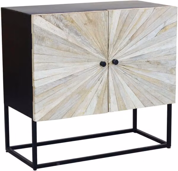 Madia 2 ante per soggiorno Industrial in Legno Metallo cm 85x40x80 - GEORGE