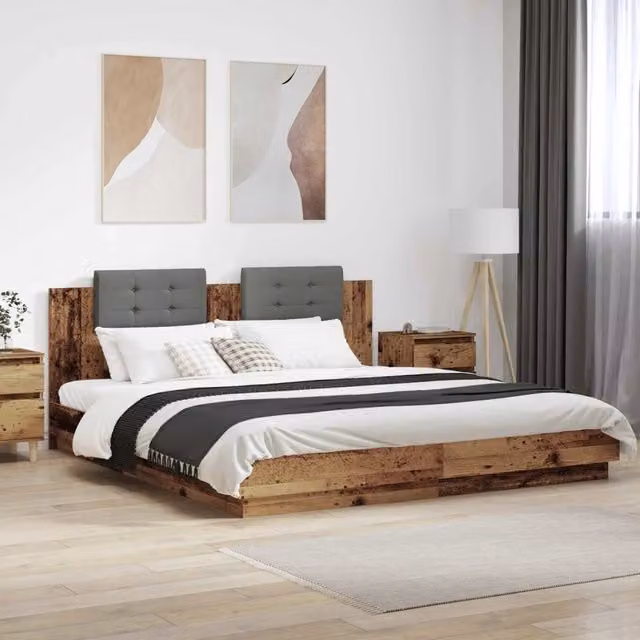 Struttura letto con testata Legno vecchio 200 x 200 cm 3416331