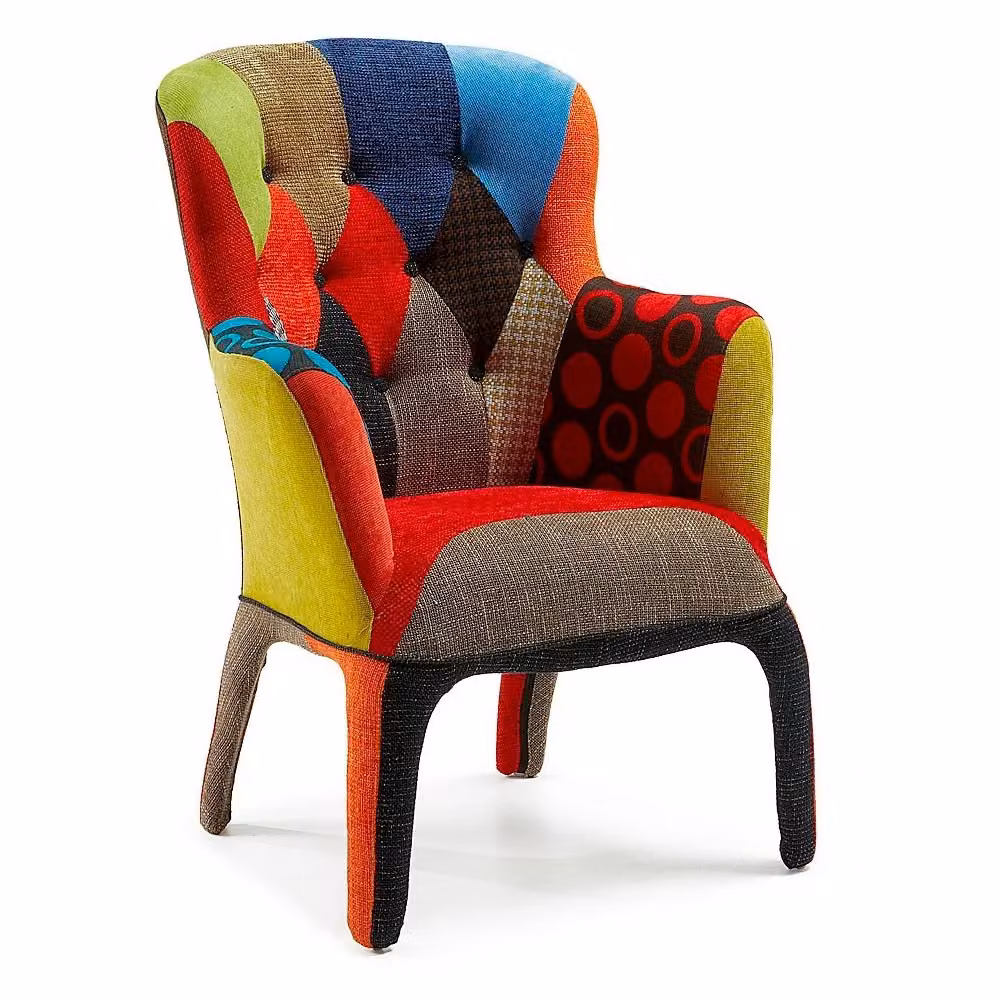 Poltrona PIGALLE imbottita patchwork