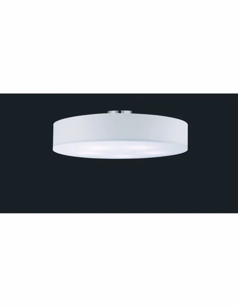 Plafoniera Hotel Trio Leuchten con paralume in tessuto bianco, diametro: 65 cm, attacco E27 – 2