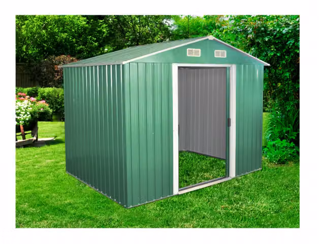 Casetta da giardino in metallo Stanley I 226 x 162 cm verde