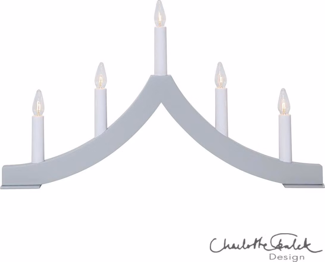 Arco luminoso, Pagod, 5 luci, legno, grigio
