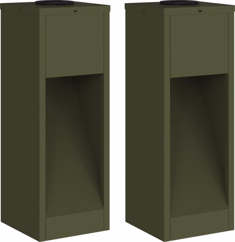Lucina LED Solare da Percorso 2 pcs Verde oliva