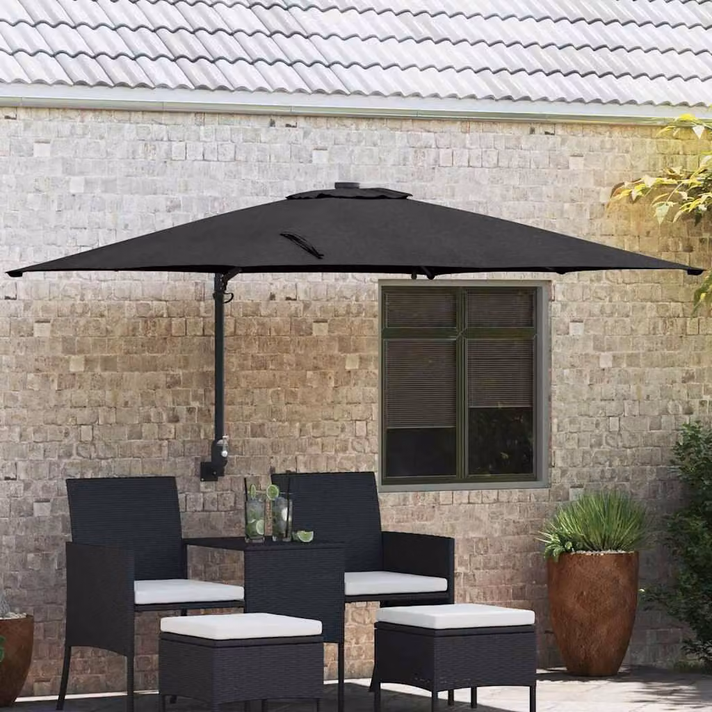 Maison Exclusive - Ombrellone da giardino, colore nero, dimensioni 248,5 x 247,5 x 160 cm