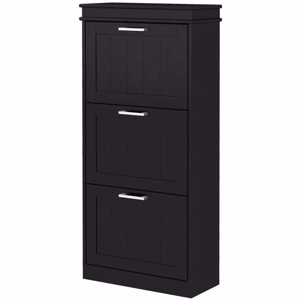 Scarpiera Salvaspazio Xylo con 3 Ante Nero L: 54 cm, P: 24 cm, H: 117.5 cm – 2