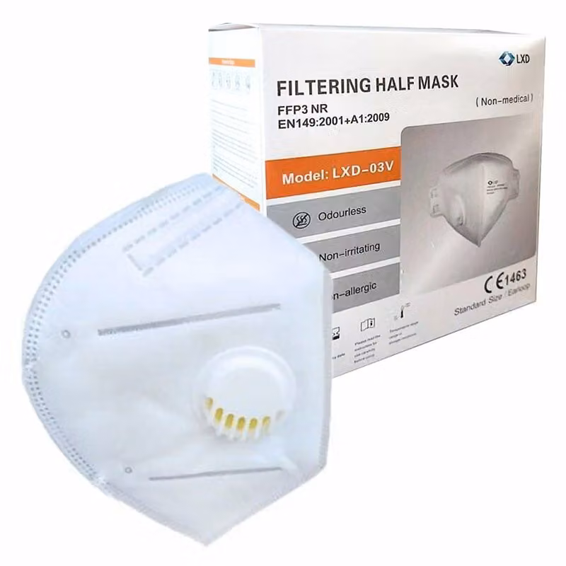 FFP3 LXD-03V, semimaschera filtrante a cinque strati con valvola, 1 pz
