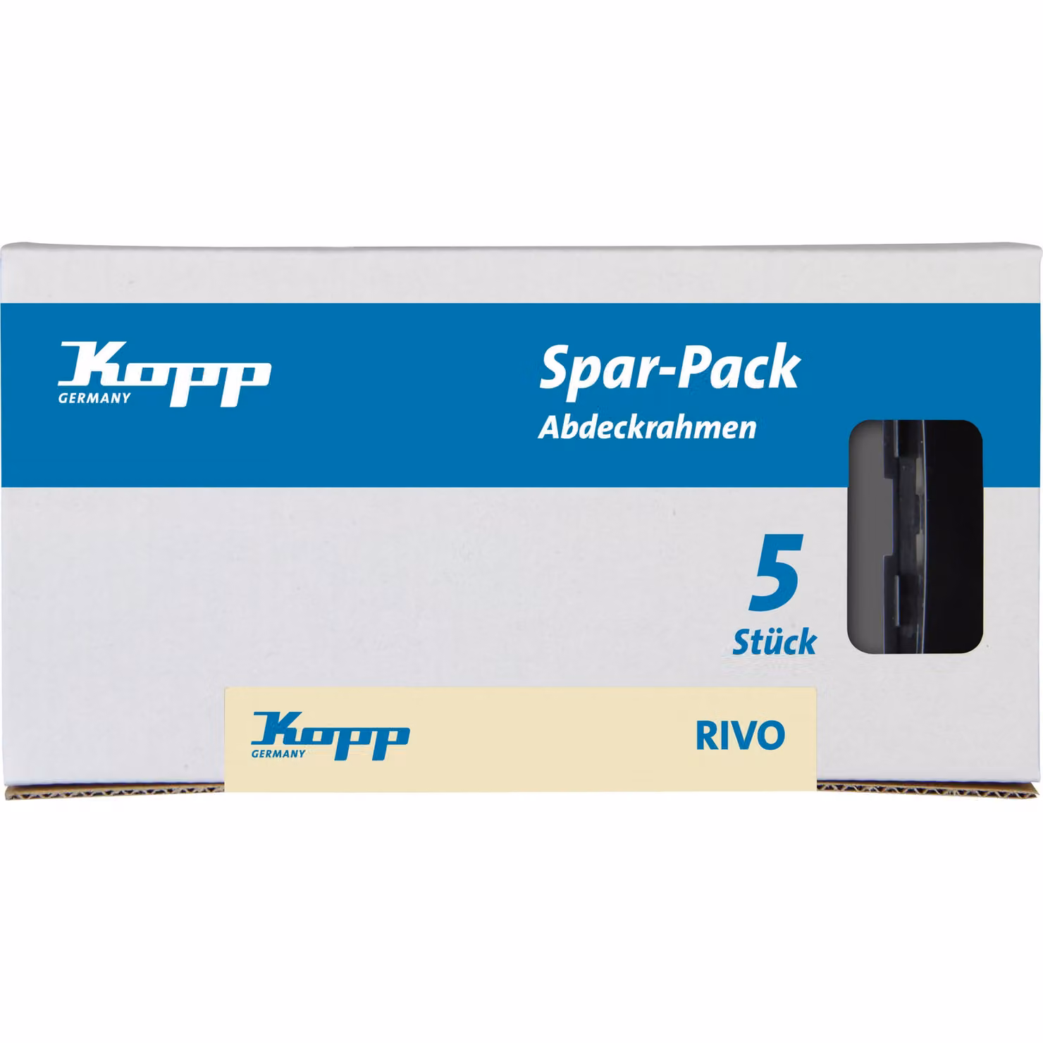 Kopp RIVO - Telaio di copertura a 2 pieghe, colore: antracite, confezione professionale: 5 pezzi