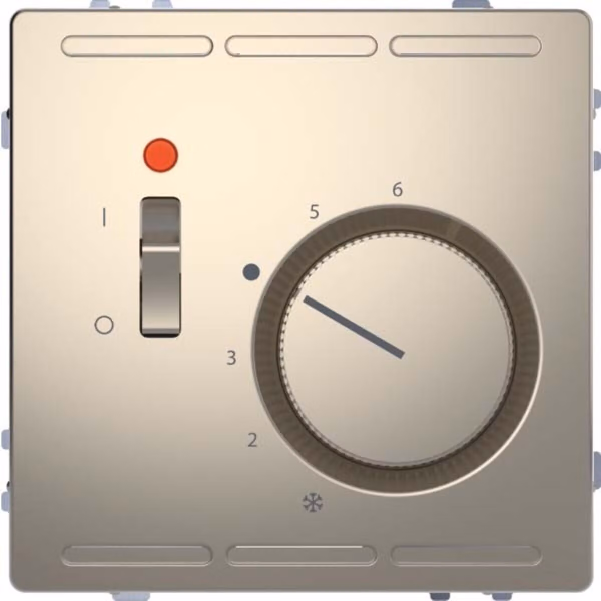 MERTEN MEG5760-6050 Termostato ambiente 230 V, finitura nichel metallizzato, design di sistema