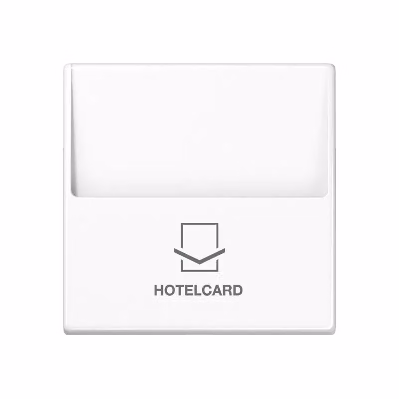 Interruttore a scheda per hotel senza inserto per pulsante - Piastra di copertura per interruttore/pulsante bianco A 59...