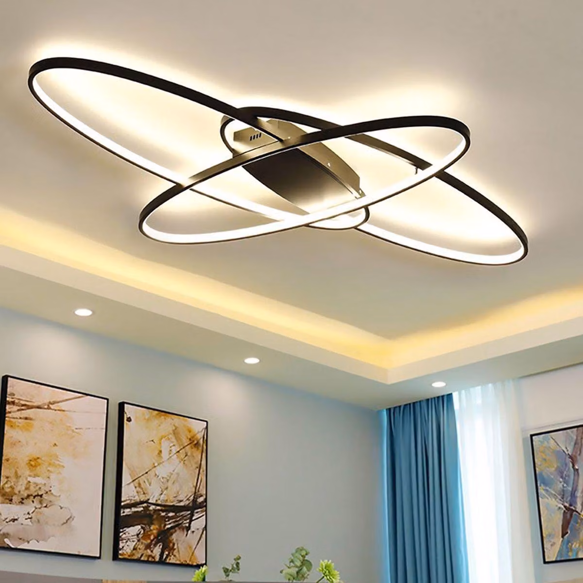 Lampada a soffitto LED - Adatta per camera da letto e soggiorno - 40W - Dimmerabile - Alluminio - Bianco