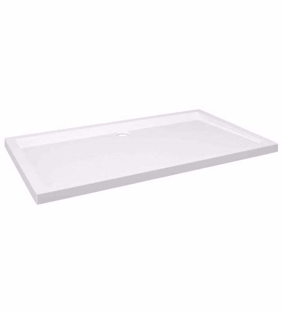Piatto doccia rettangolare vidaXL in plastica bianca L: 120 cm, P: 70 cm – 2