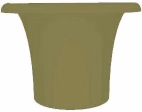 Vaso Tummy Vase Arkema in Resina Grigio, Diametro: 72 cm, Altezza: 50 cm