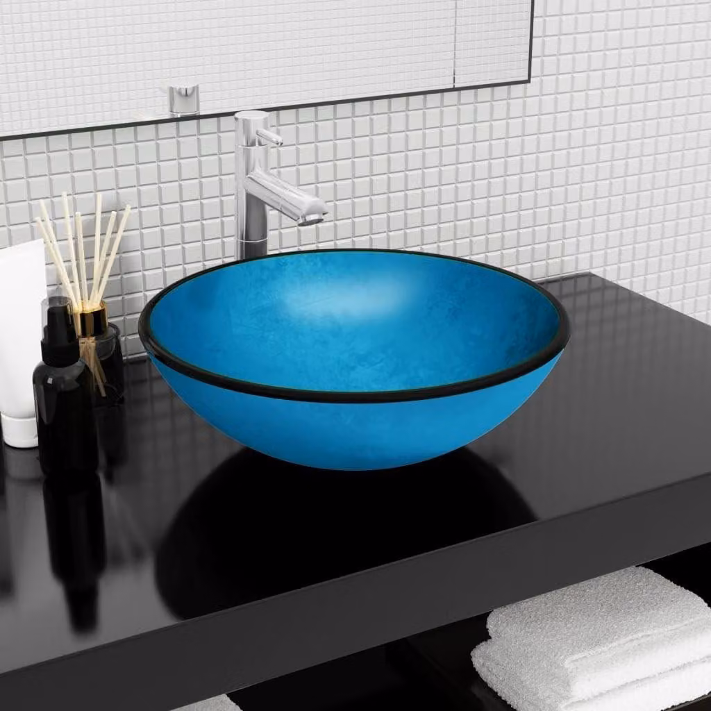 Lavabo moderno in vetro Gehard per bagno e cucina