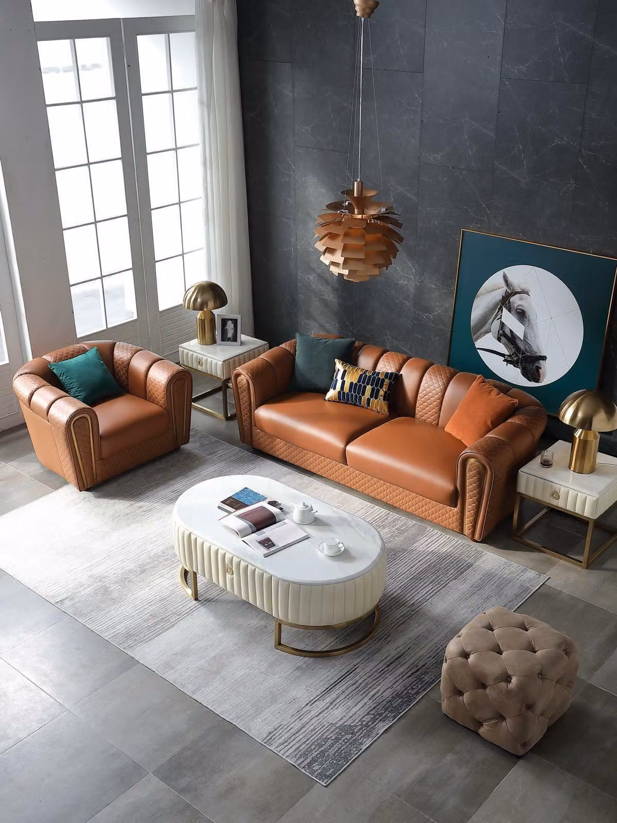 Sofagarnitur 3+1 Sitzer Klassische Wohnlandschaft Sofas Couchen Polster Sofa