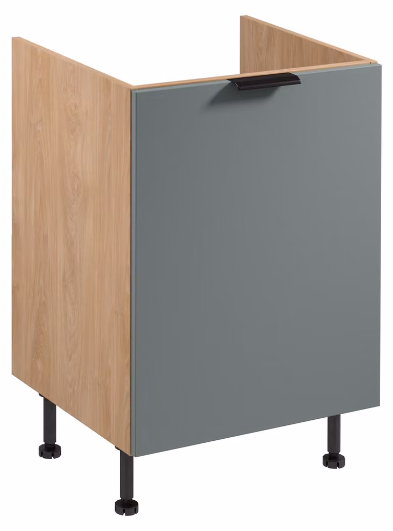 Mobile sottolavabo SALERNO - larghezza 60 cm, rovere / verde