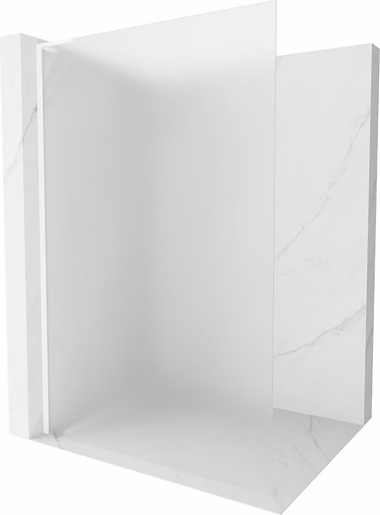 Mexen Kioto L pannello doccia Walk-in 70 x 200 cm, smerigliato, bianco - 800-070-103-20-30