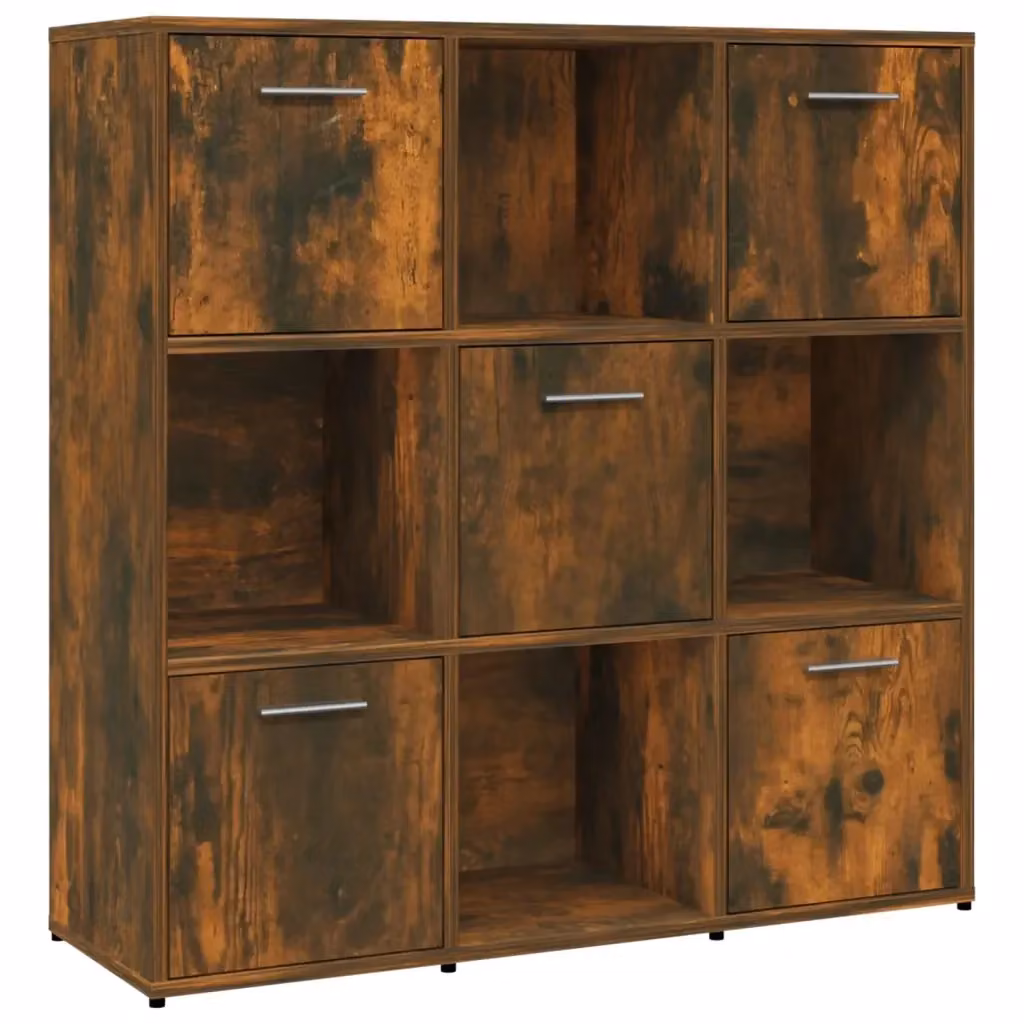 Libreria a scaffale moderna Design Mania in legno multistrato color rovere fumo, L 90 cm x P 30 cm x H 90 cm – 2