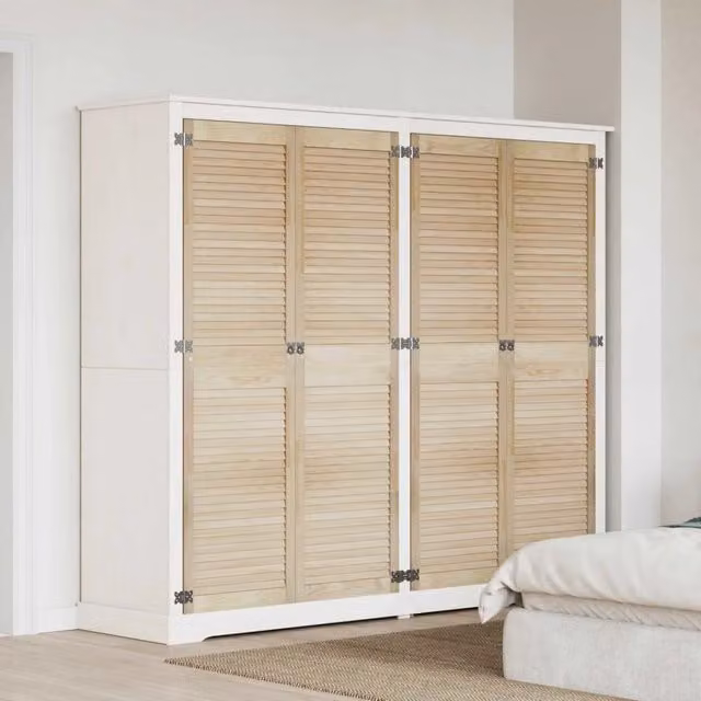 Set di 4 ante per armadio vidaXL in legno di pino naturale, H 201 x L 49,5 cm