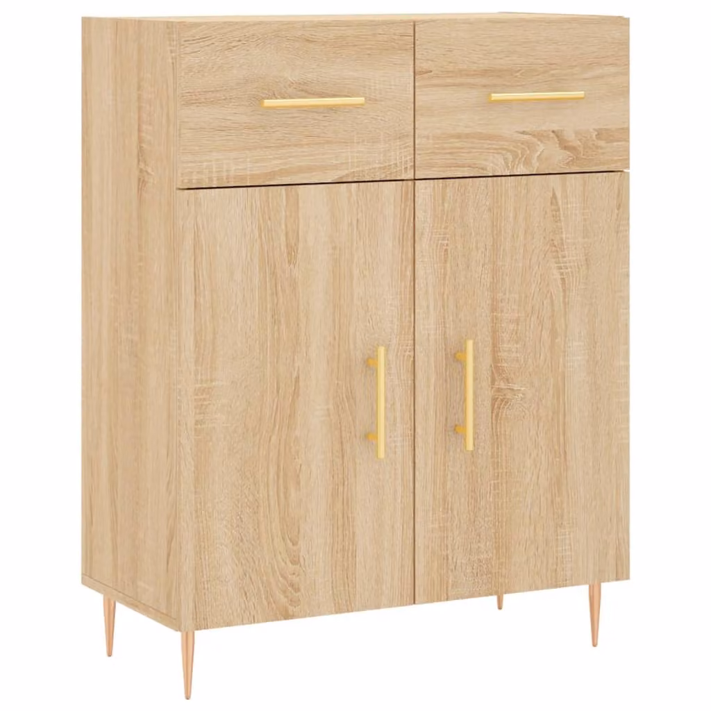 Credenza Rovere Sonoma 69,5x34x90 cm in Legno Multistrato