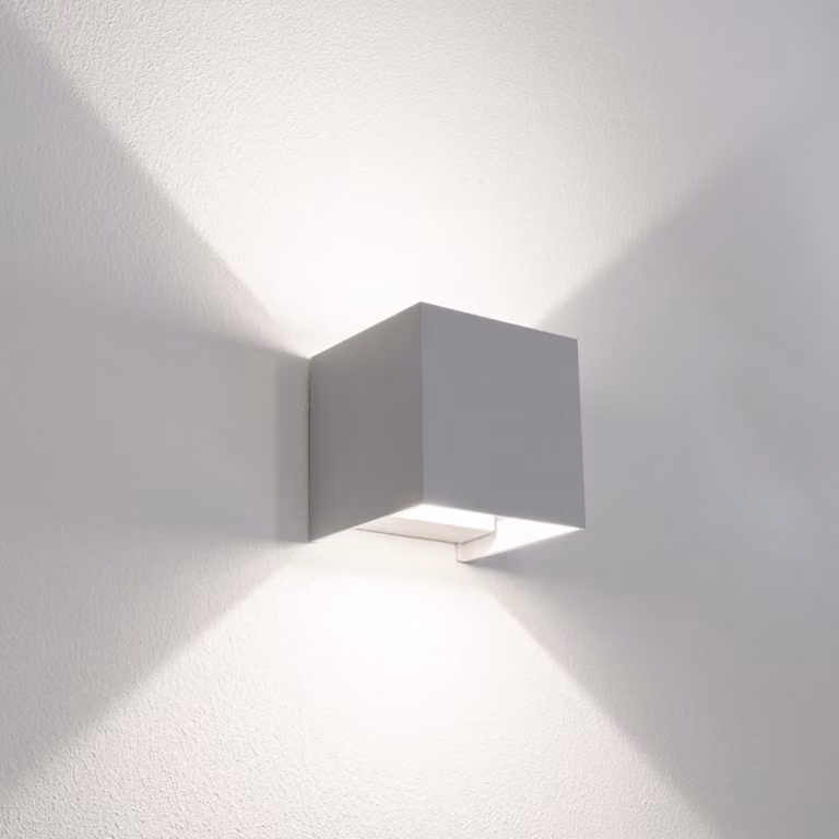 Lampada da esterno a LED CENTURY con illuminazione verso l'alto/verso il basso QUADRATO grigio 10W 3000/4000/6500K IP65