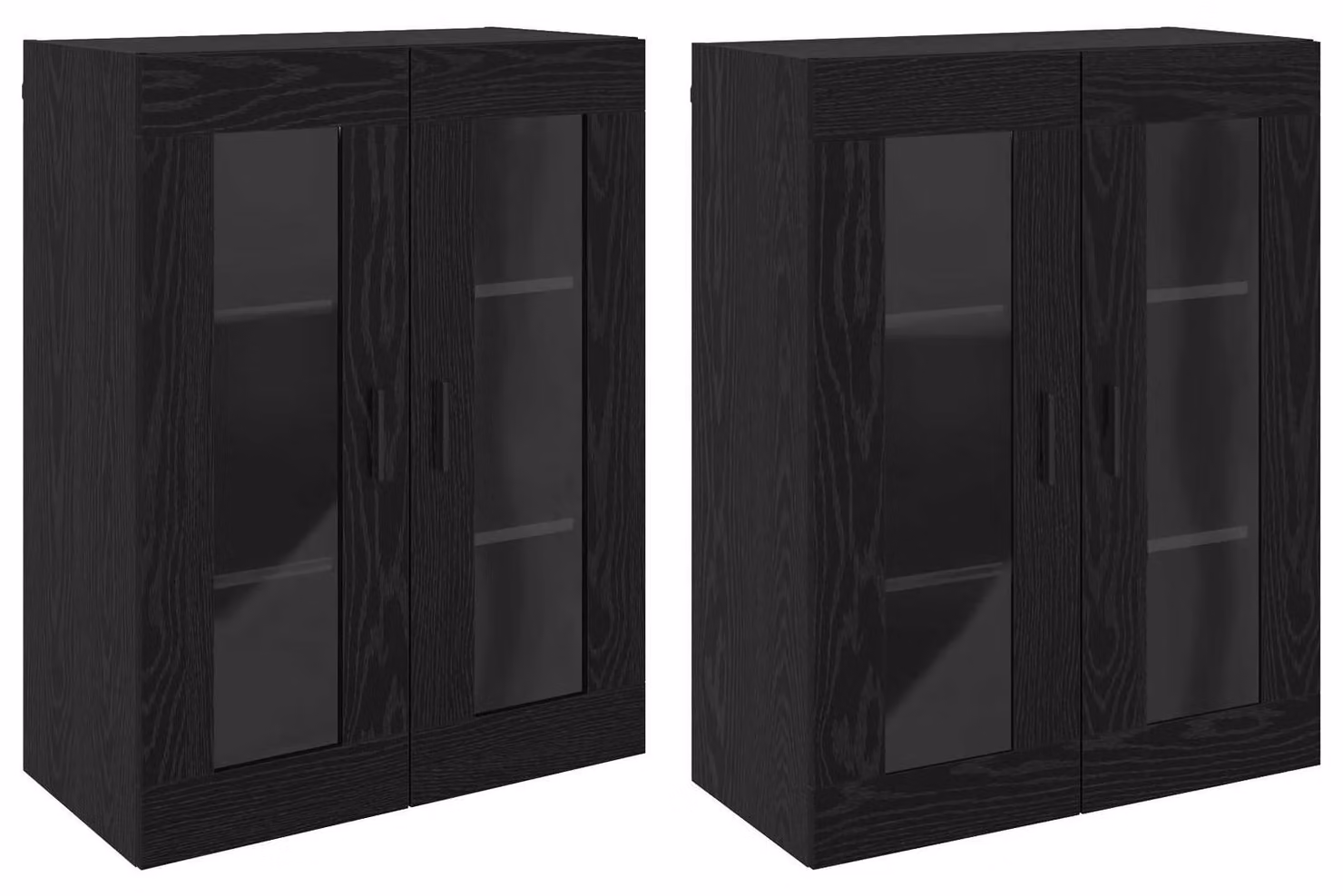 Armadi da Muro 2 pcs Rovere nero 69,5 x 34 x 90 cm