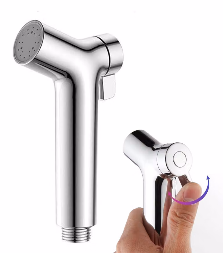 Doccia per bidet da montare sul WC, con ugello regolabile