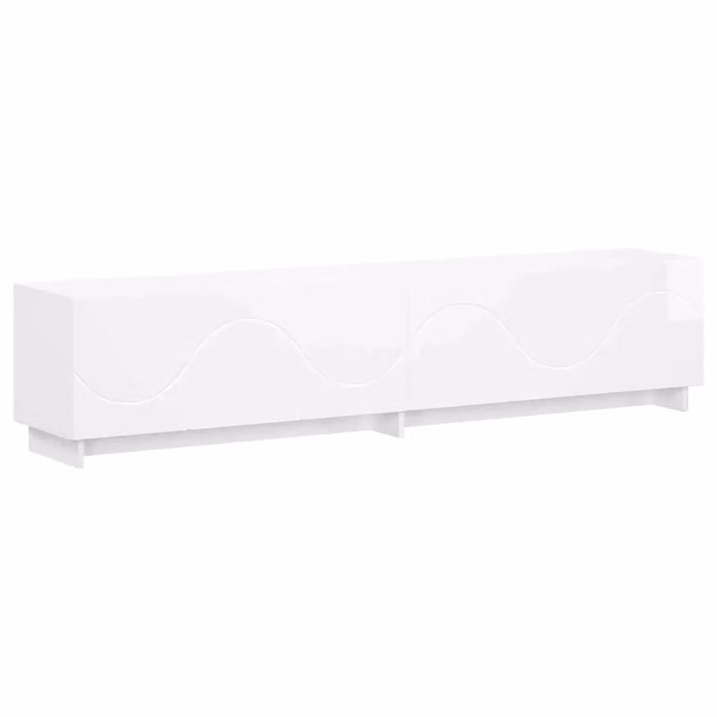 Supporto TV moderno vidaXL in legno bianco lucido L/P/H: 180 x 34,5 x 40 cm – 2