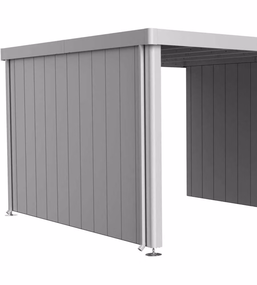 Biohort Parete Laterale Casetta Neo 4A/4B/4C/4D Argento Metallo 3,15x2m