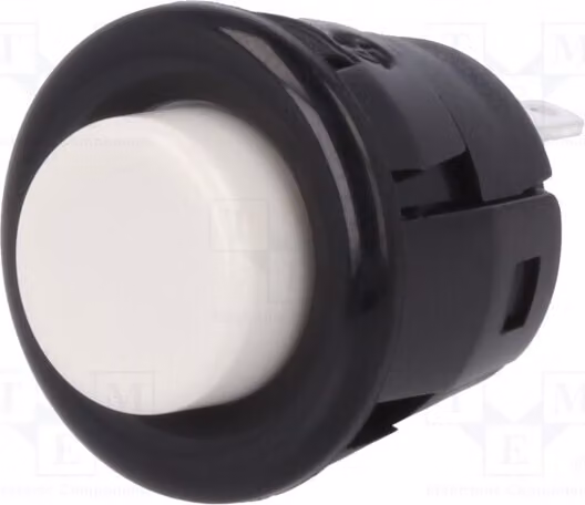 1 interruttore a pulsante, 3A/125VAC, posizione: 2, modello DS412-W, interruttore a scatto, posizione OFF-(ON)